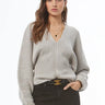 Young Fabulous & Broke Stephen V Neck Sweater in Harbor Grey Mineral Wash