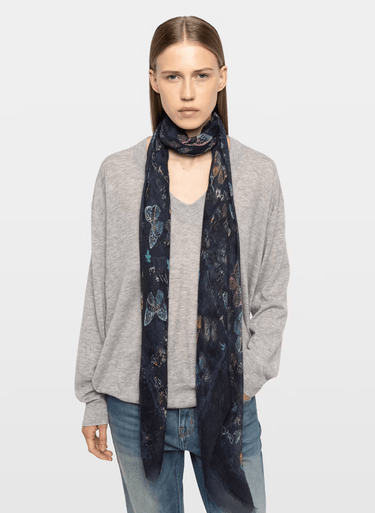 Zadig & Voltaire Kerry Butterfly Scarf in Silent