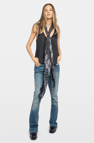 Zadig & Voltaire Kerry Garden Scarf in Black