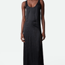 Zadig & Voltaire Rarys Satin Dress in Noir - Estilo Boutique