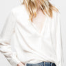 Zadig & Voltaire Tink Satin Blouse in Ecru