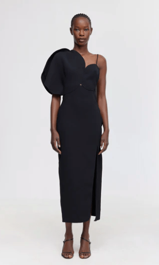 Acler Allister Column Midi Dress in Black - Estilo Boutique