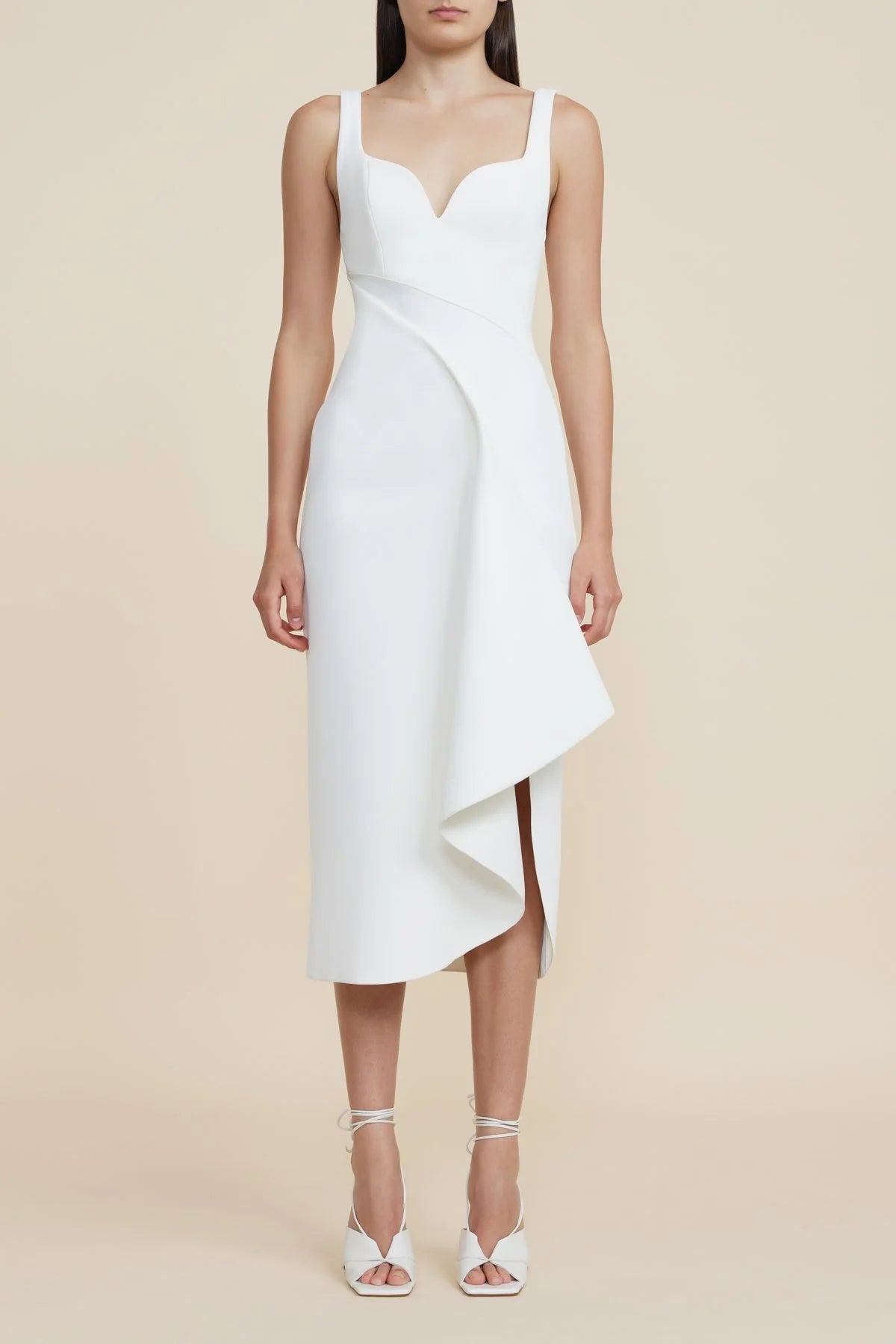Acler Gowrie Midi Dress in Ivory - Estilo Boutique