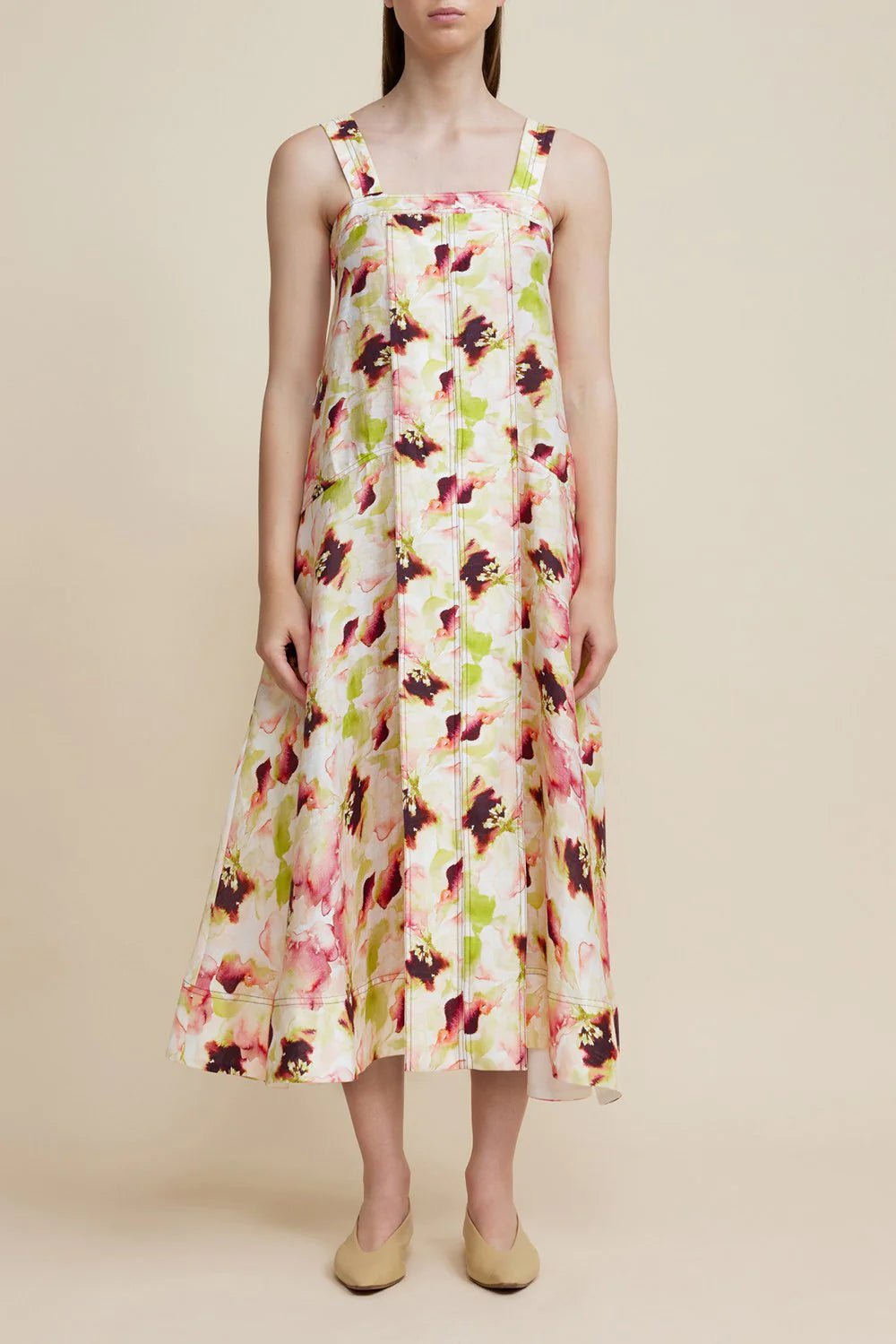 Acler Olmstead Midi Dress in Dipped Rose Print - Estilo Boutique