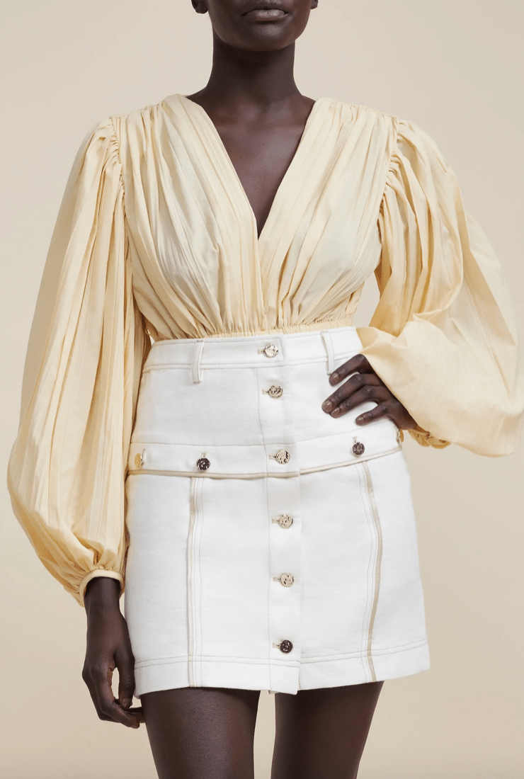 Acler Prestwich Skirt in Ivory - Estilo Boutique