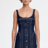 Acler Valleybrook Mini Dress in Dark Indigo - Estilo Boutique