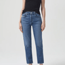 Agolde Riley Long High Rise Straight Jeans in Moor - Estilo Boutique