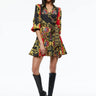 Alice + Olivia Alisa Wrap Godet Shirt Dress in Regal Romance - Estilo Boutique