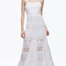 Alice & Olivia Alora Embroidered Maxi Dress in White - Estilo Boutique