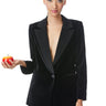 Alice & Olivia Denny Boyfriend Blazer in Black - Estilo Boutique