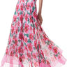 Alice + Olivia Katz Sunburst Pleated Maxi Skirt in High Tea Floral - Estilo Boutique