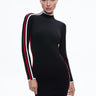 Alice + Olivia Toya Turtleneck Dress in Black/Perfect Ruby - Estilo Boutique