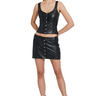 Amanda Uprichard Eunice Skort in Faux Leather in Black - Estilo Boutique