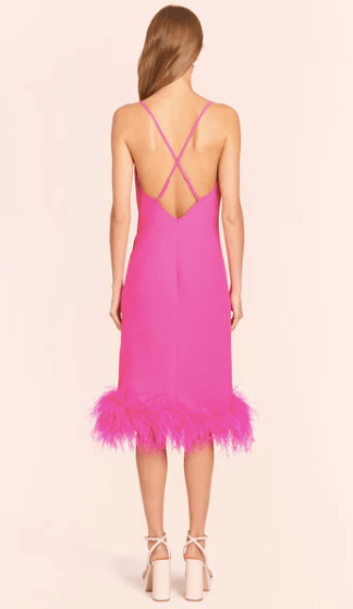 Amanda Uprichard Marianna Dress in Hot Pink Light - Estilo Boutique
