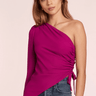 Amanda Uprichard Maryclare Top in Magenta - Estilo Boutique