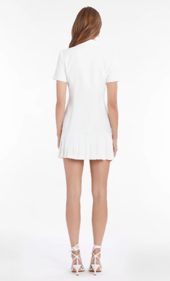 Amanda Uprichard Short Sleeve Mesha Dress in Ivory - Estilo Boutique