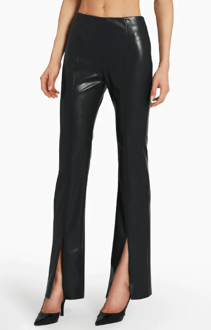 Amanda Uprichard Tavira Pant in Faux Leather in Black - Estilo Boutique
