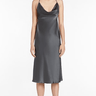 Amanda Uprichard Tayce SIlk Dress in Zinc - Estilo Boutique