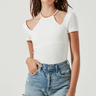 ASTR Reedley Halter Neck Cutout Bodysuit in White - Estilo Boutique