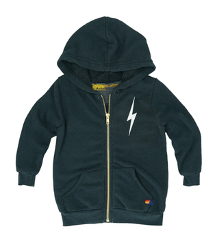Aviator Nation Kids Bolt Print Hoodie in Charcoal - Estilo Boutique