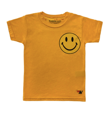 Aviator Nation Smiley 2 Tee in Gold - Estilo Boutique
