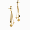 Awe Inspired Interstellar Drop Huggies in Gold Vermeil - Estilo Boutique