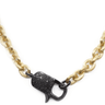 Barb Black Spinel Gold Lock - Estilo Boutique