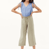 Bella Dahl Girl Delaney Wide Leg Crop in Sage Sea - Estilo Boutique