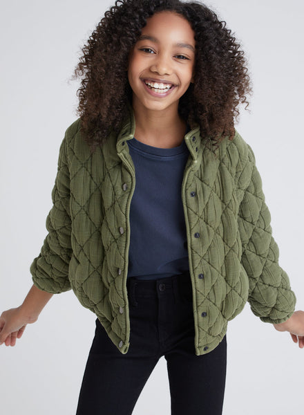 Bella Dahl Girl Quilted Jacket in Fernwood Estilo Boutique