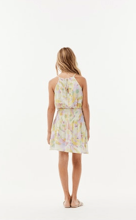 Bella Dahl Girl Tie Back Smock Waist Dress in Sunbeam Bloom - Estilo Boutique