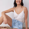 Bella Dahl Hailey Pleated Shorts in Sun Faded Wash - Estilo Boutique