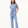 Bella Dahl Patch Pocket Jumpsuit in Mykonos Blue - Estilo Boutique