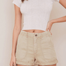 Bella Dahl Sedona Rolled Cuff Shorts in Vintage Khaki - Estilo Boutique
