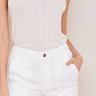 Bella Dahl Sedona Rolled Cuff Shorts in White - Estilo Boutique