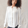 Bella Dahl Smocked Button Down in Winter White - Estilo Boutique