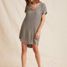 Bella Dahl V Neck Tee Dress in Soft Army - Estilo Boutique