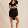 Bella Dahl V Neck Tee Dress in Vintage Black - Estilo Boutique