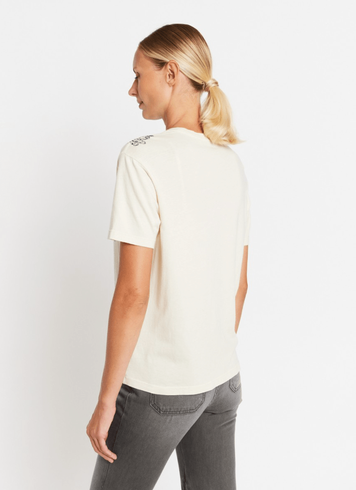Berenice Enswerbreathe White Artwork T-Shirt - Estilo Boutique