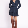 Berenice Rimini Short Dress with Ruffles in Black - Estilo Boutique