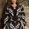 Beyond By Vera Iris Reversible Jacket in Black Hearts - Estilo Boutique
