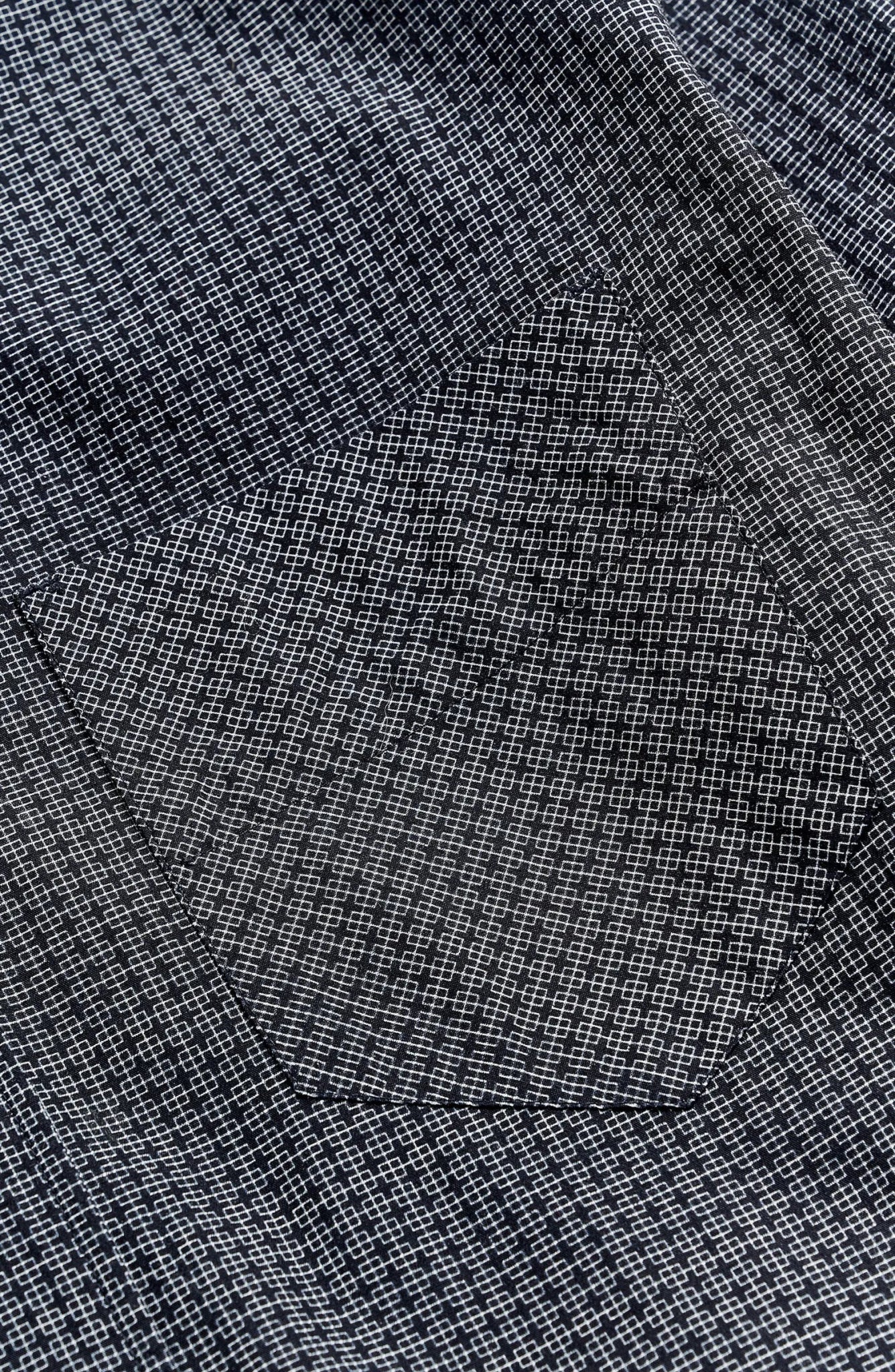 Billy Reid Tuscumbia Shirt in Black and White Geometric Print - Estilo Boutique