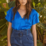 Caballero Collection Kelsie Top in Blue - Estilo Boutique