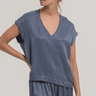 Cali Dreaming James Tee in Denim Blue - Estilo Boutique