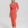 Cali Dreaming Tulip Wrap Dress in Poppy Red - Estilo Boutique