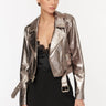 Cami Kali Lamb Leather Jacket in Metallic Fog - Estilo Boutique