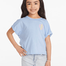 Chaser Bolt Heart Shirt in Blue Hydrangea - Estilo Boutique