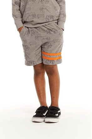 Chaser Cheetah Print Short in Gravel - Estilo Boutique