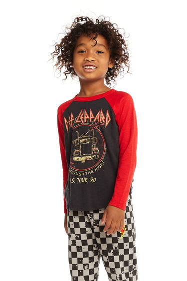 Chaser Def Leppard On Through The Night Tee in Licorice - Estilo Boutique