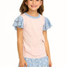 Chaser Flutter Sleeve Tee in Baby Starz - Estilo Boutique