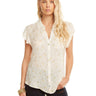 Chaser Gauze Flutter Sleeve Shirt in Rosette - Estilo Boutique